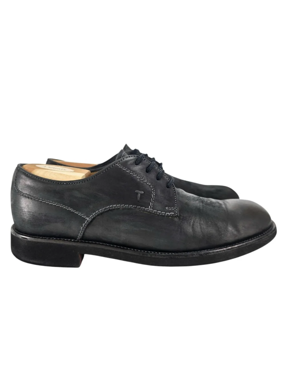 Tod's Black Nubuck Leather Derby Shoes | Made in Italy | Men's 9
